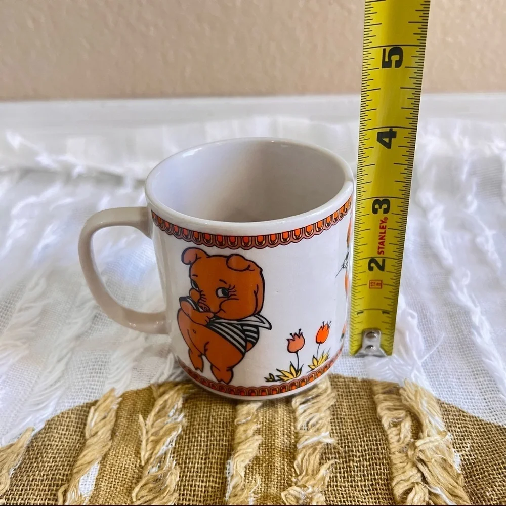 VTG 1960s Made In Japan Porcelain Pig Lion Duck Small Mug Cute